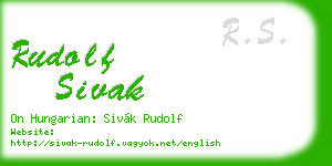 rudolf sivak business card