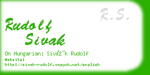 rudolf sivak business card